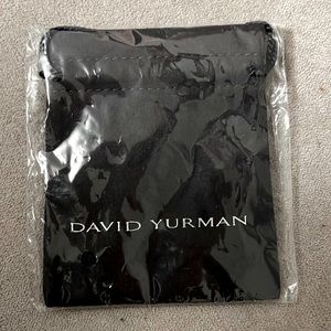 David Yurman Black Velvet Jewelry Pouch with Logo